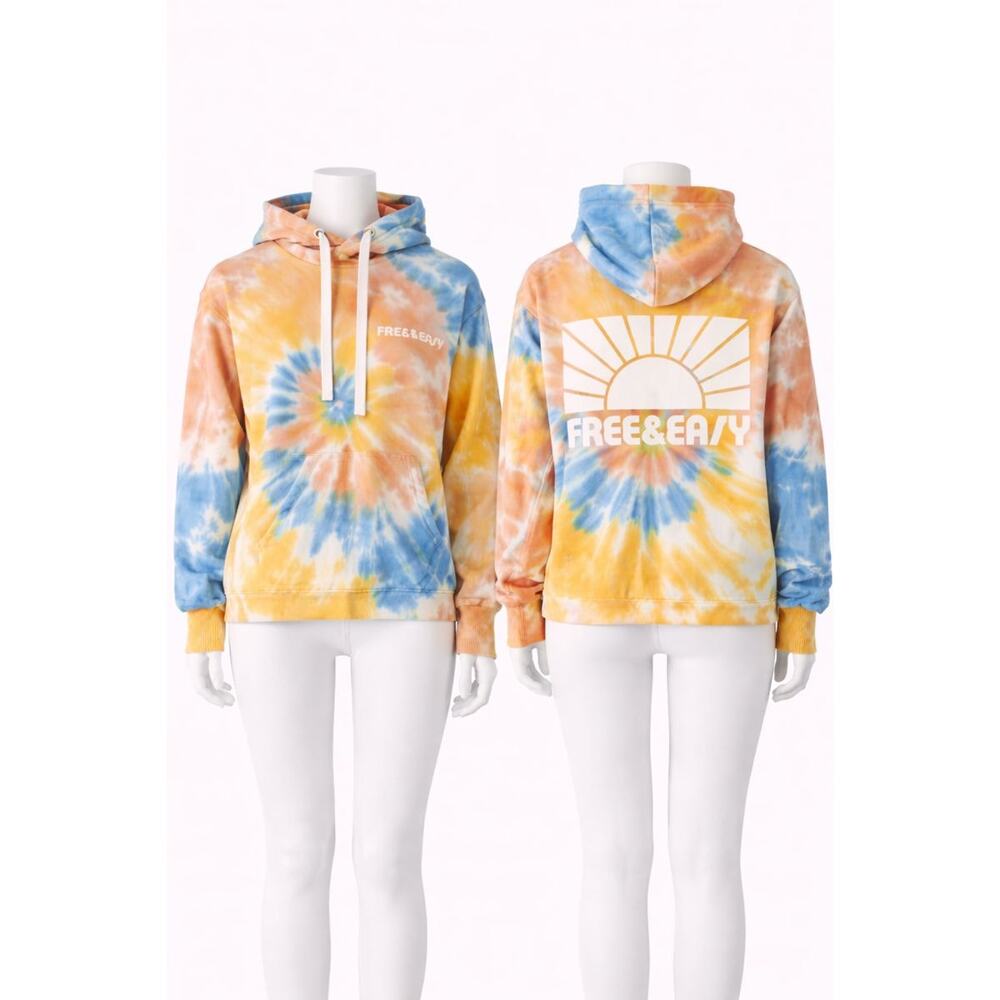 Madewell x Free & Easy Tie Dye Hoodie Sweatshirt Sunrise Graphic XS NWT - Picture 1 of 7